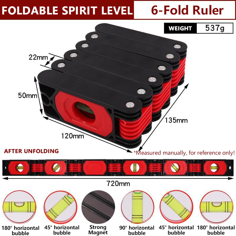 📏 Folding Level Ruler – Precision Angle Measuring Tool 🔧