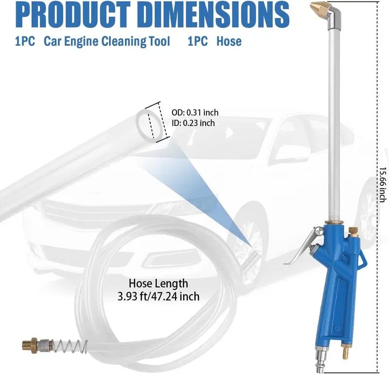 Pneumatic Air Blow Gun - Heavy-Duty Industrial Metal Mechanic Tool