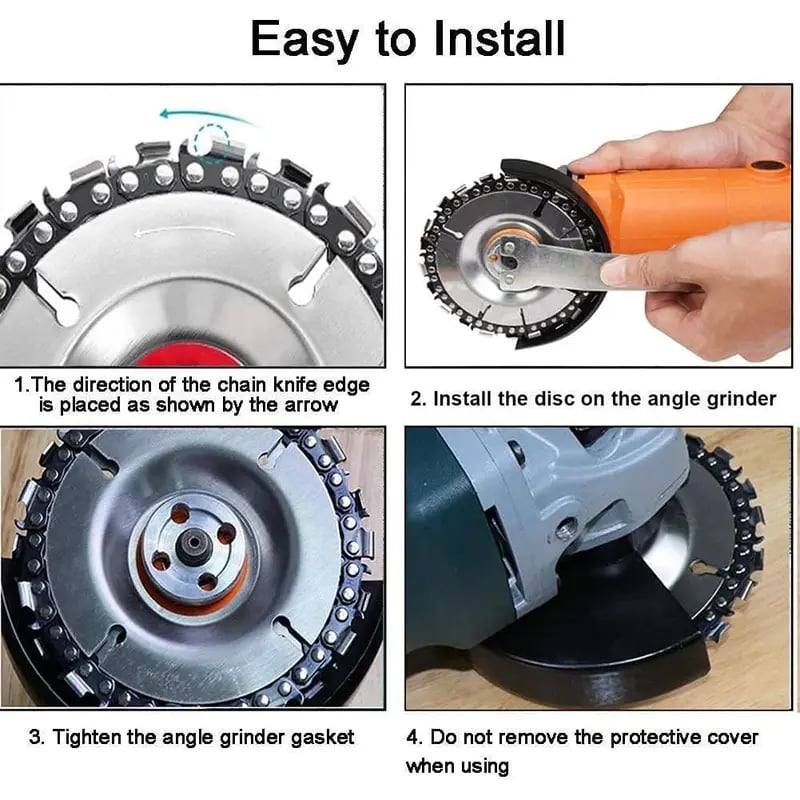 Stump Remover/Wood Carving Disc for 4'' or 4"-1/2" Angle Grinder, 5/8" Arbor,Chromium Plating Reinforcement,Shaping and Cutting Disk