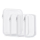 💥Hot Sale 50% OFF-4 PCS Clear Organizer Storage Box Clear Hard Zipper Case PVC Plastic CLear Storage Containers