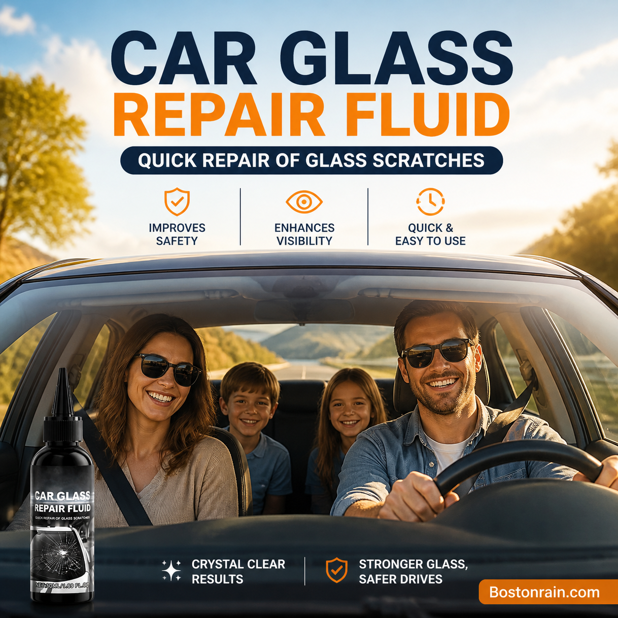 Fast-Acting Glass Crack Repair Fluid