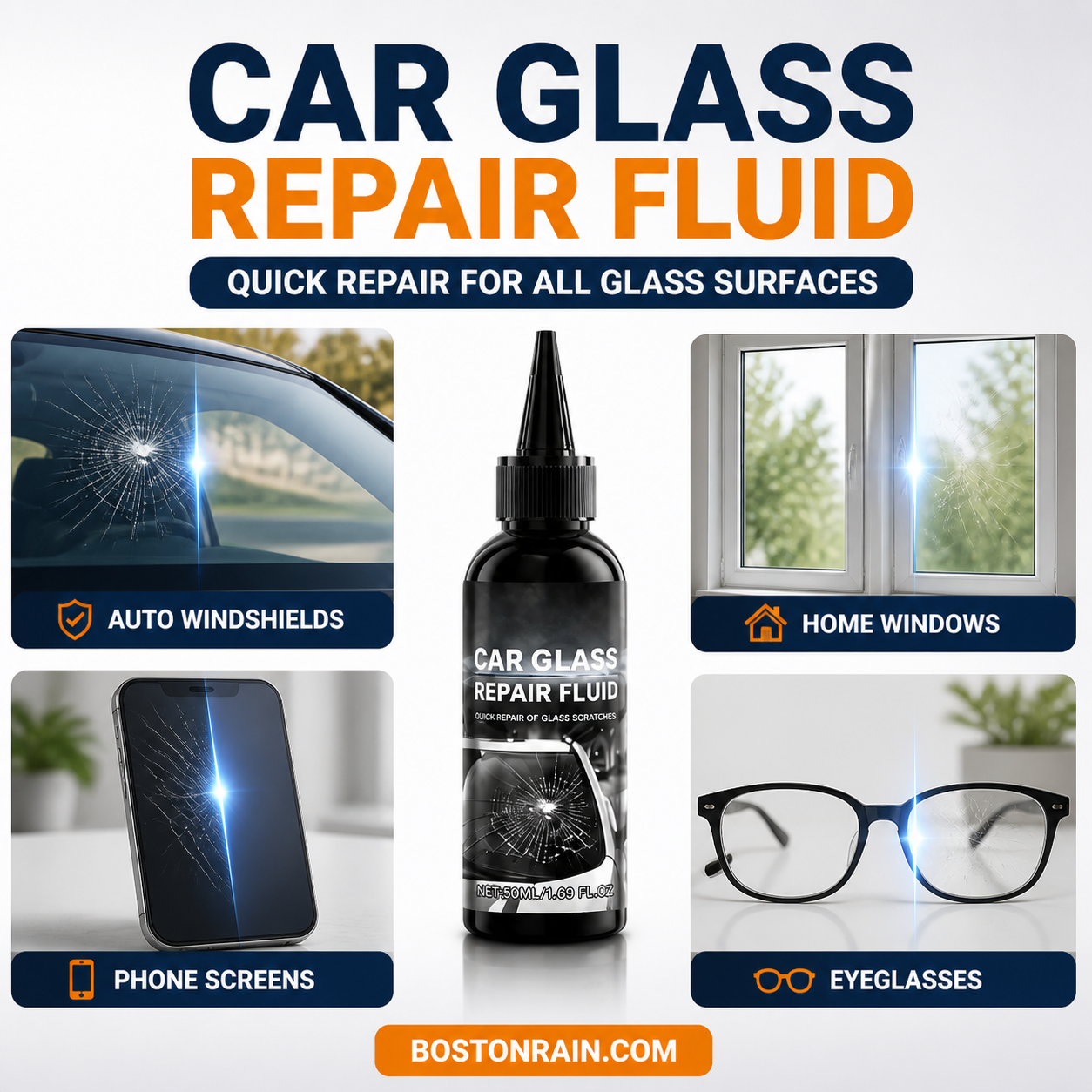 Fast-Acting Glass Crack Repair Fluid