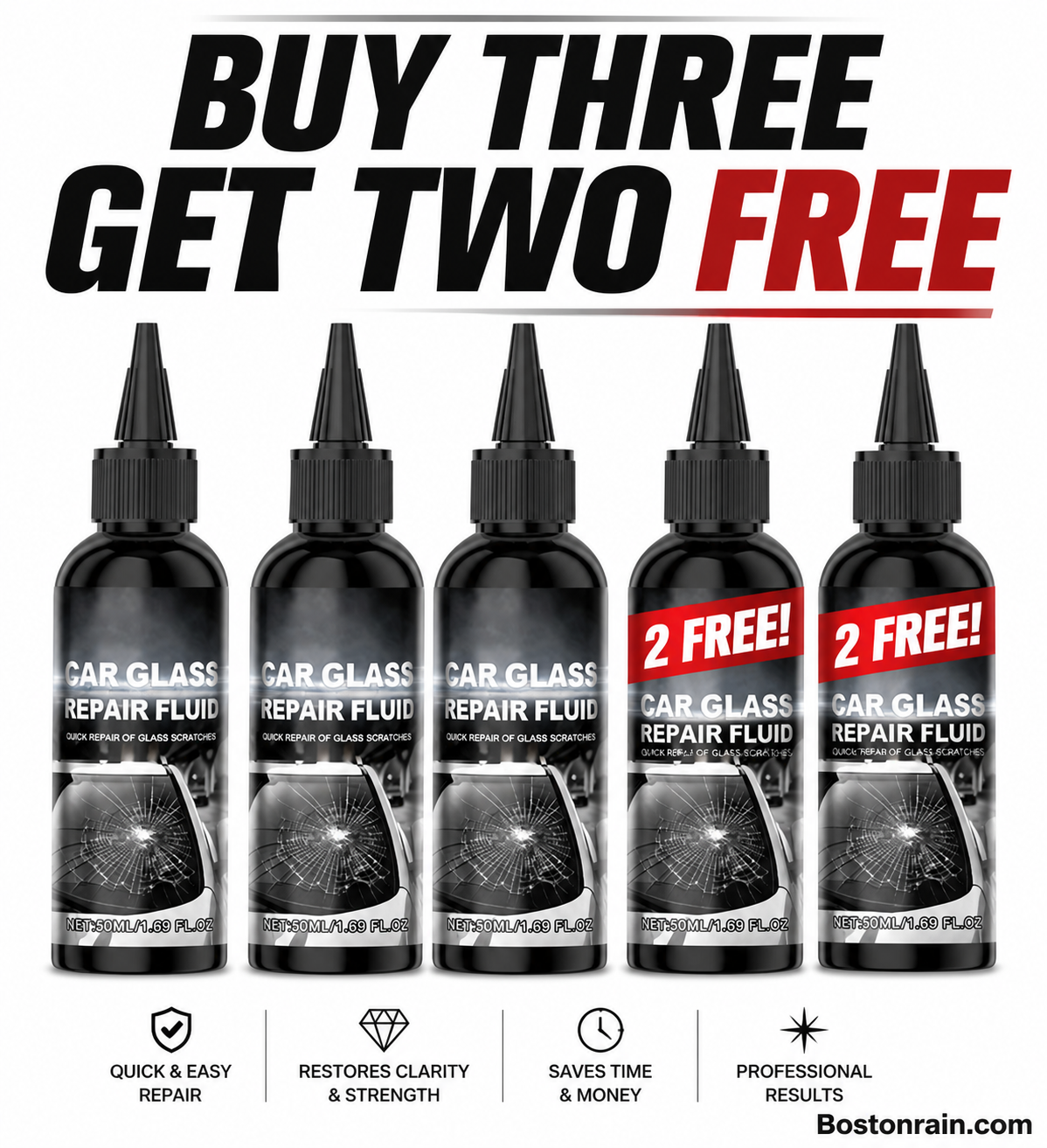 Fast-Acting Glass Crack Repair Fluid