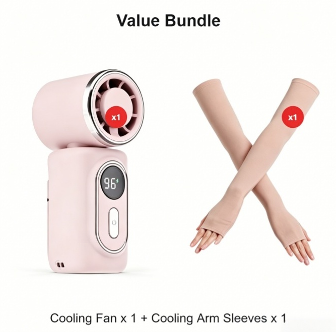 Portable Clip-On Cooling Fan | Hands-Free Strong Wind with LED Battery DisplayInstant cooling on the go