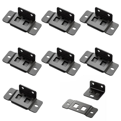 8-Pack Heavy-Duty Stainless Steel Corner Brackets – Quick Fitting L Shape Furniture Joint Braces with Screws