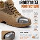 Steel Toe Boots for Men Puncture Resistant Safety Work Boots with Kevlar Midsole Industrial Lightweight Men's Work & Utility Protective Shoes for Construction Warehouse Factory