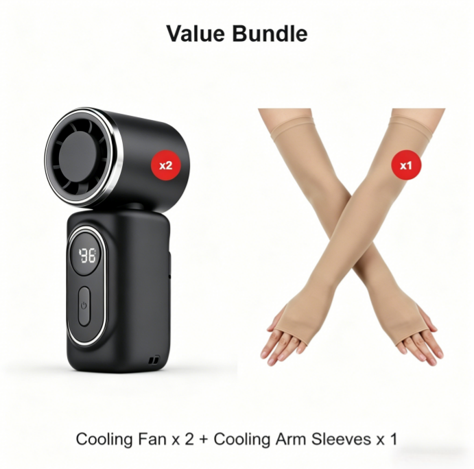 Portable Clip-On Cooling Fan | Hands-Free Strong Wind with LED Battery DisplayInstant cooling on the go