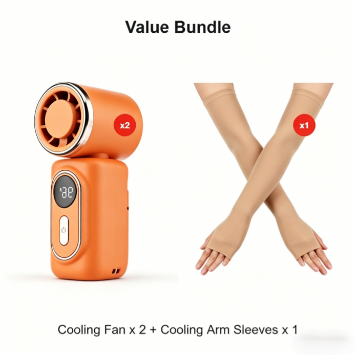 Portable Clip-On Cooling Fan | Hands-Free Strong Wind with LED Battery DisplayInstant cooling on the go
