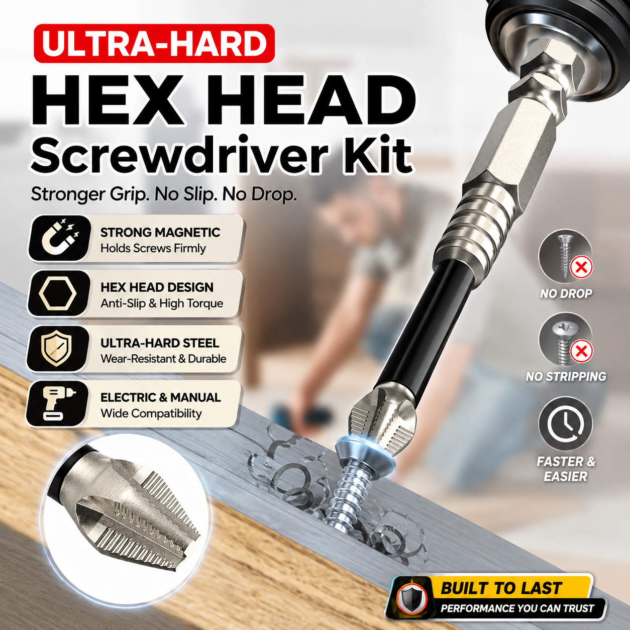 💥Hot Sale 50% OFF🔥Strong Magnetic Hex Head Screwdriver Set 🔥BUY 2 GET 1 FREE（3SET)