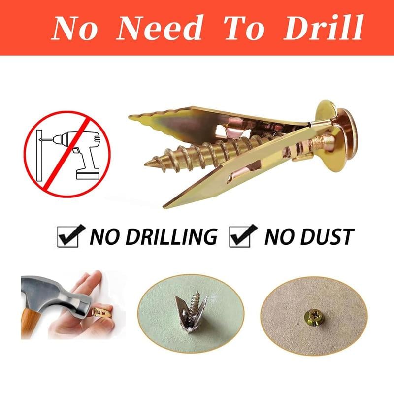 🔥Self-Drilling Drywall Anchors Kit - No Drill Needed