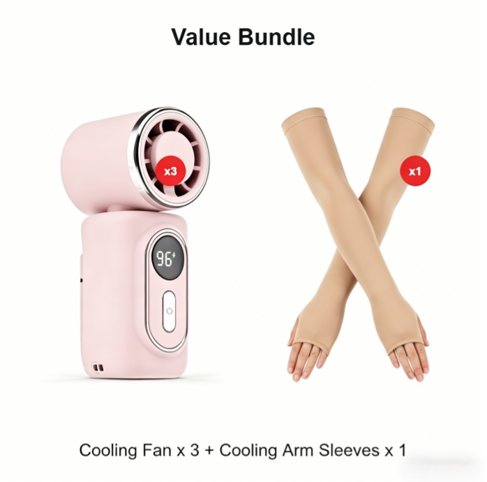 Portable Clip-On Cooling Fan | Hands-Free Strong Wind with LED Battery DisplayInstant cooling on the go