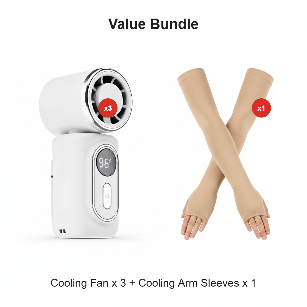 Portable Clip-On Cooling Fan | Hands-Free Strong Wind with LED Battery DisplayInstant cooling on the go