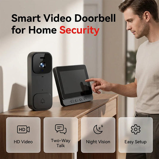 🏠⚡ LIMITED TIME ! Smart Video Doorbell with 4.3" Display – Real-Time Monitoring & Two-Way Talk 🏡💖