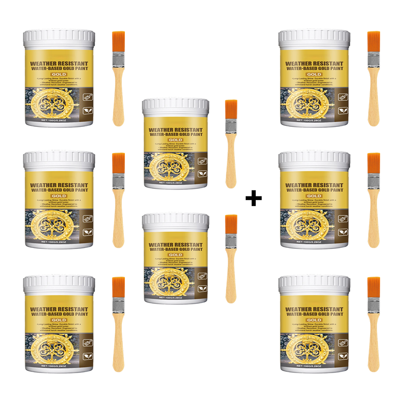 Weather Resistant Water-Based Gold Paint