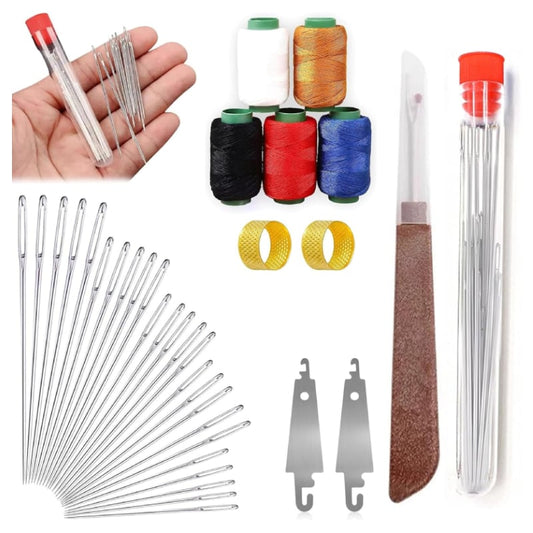 🔥🔥41 PCS Large Eye Steel Sewing Needles Set, Sturdy Durable Hand Sewing Tool Kit for DIY Sewing, Embroidery, Mending & Crafting Projects