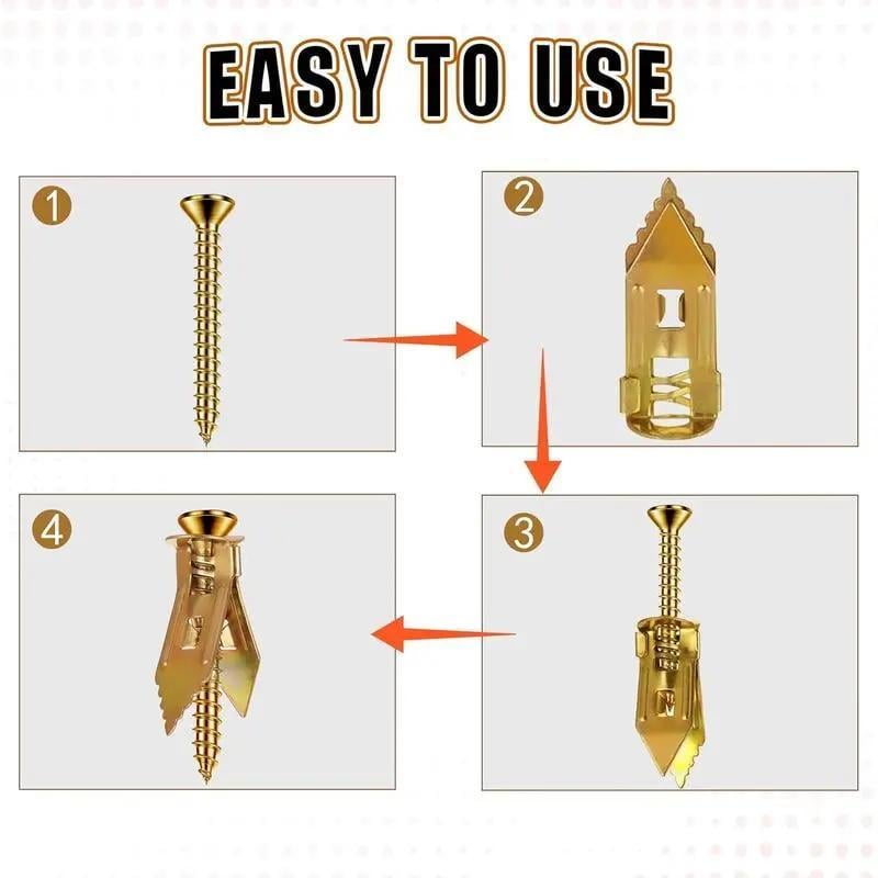 🔥Self-Drilling Drywall Anchors Kit - No Drill Needed