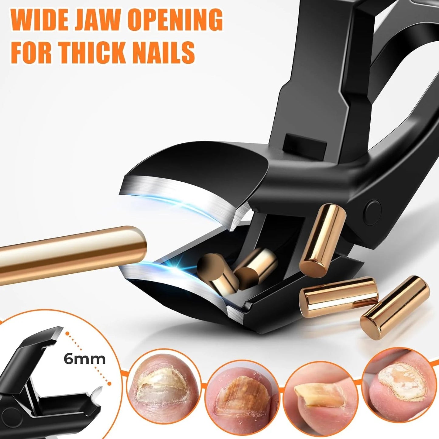 ⏳LAST DAY SALE 50% OFF !!📢Perfect Curved Design | Stainless Steel Nail Clipper | Effortless Grip for Seniors ✨