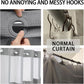 No Hook Shower Curtain with Snap-In Liner – Double Layer Waterproof Fabric Curtain, Washable Hotel Style Bath Curtain