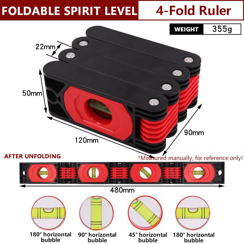📏 Folding Level Ruler – Precision Angle Measuring Tool 🔧