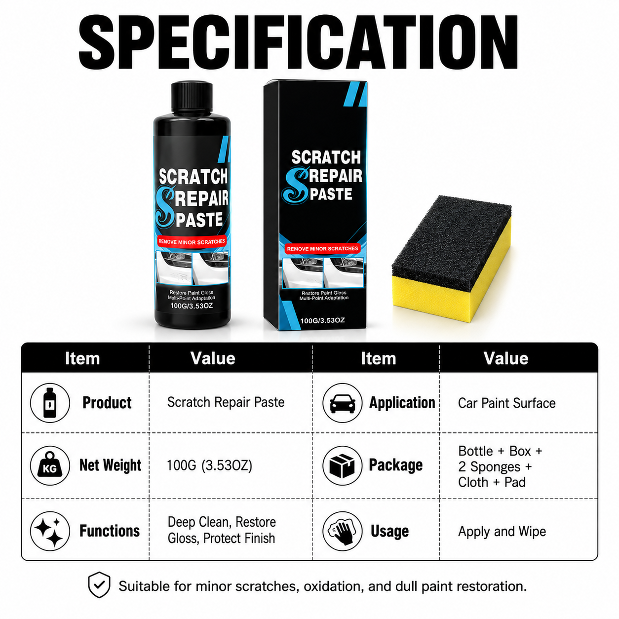 Professional Car Scratch Repair Paste