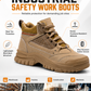 Steel Toe Boots for Men Puncture Resistant Safety Work Boots with Kevlar Midsole Industrial Lightweight Men's Work & Utility Protective Shoes for Construction Warehouse Factory