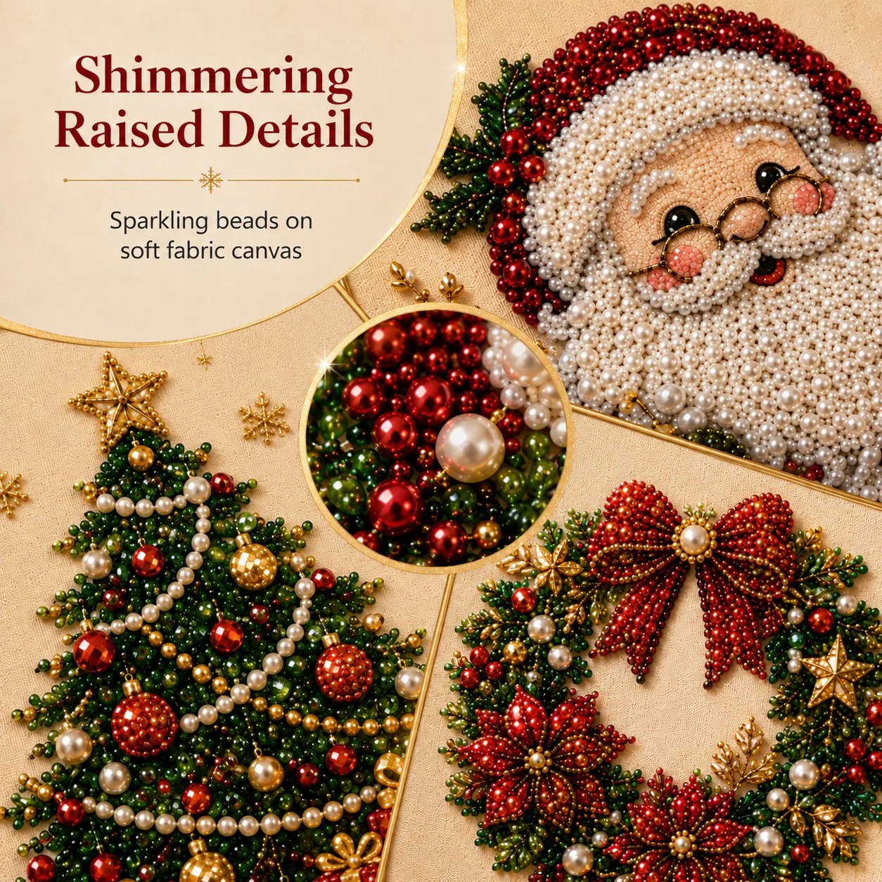 🧘Relaxing & Beginner-Friendly - 🎨💎DIY Christmas Pearl Diamond Painting Art Kit