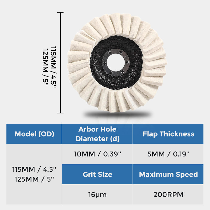 🎁 2026 New Year's Sale - Limited Time 50% OFF🎁✨Wool Felt Flap Polishing Disc