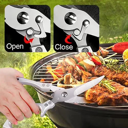 ✂️ LIMITED TIME49% OFF! ⚡ Heavy-Duty Multifunction Kitchen Shears – 4-in-1 Tool with Fish Scaler, Bottle Opener & Safety Lock 🔪