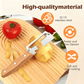 🔪✨Heavy-Duty Stainless Steel Vegetable Peeler with Ergonomic Wood Handle & Built-in Bottle Opener