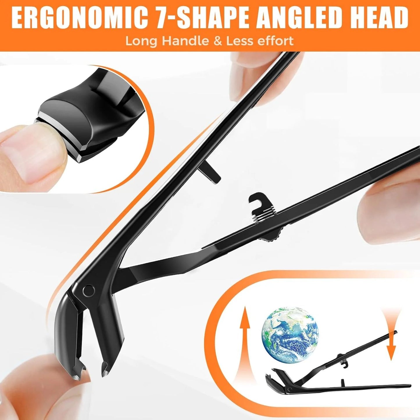 ⏳LAST DAY SALE 50% OFF !!📢Perfect Curved Design | Stainless Steel Nail Clipper | Effortless Grip for Seniors ✨