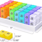 💊 Monthly AM/PM Pill Organizer – Twice-a-Day Medicine & Vitamin Storage with Stickers