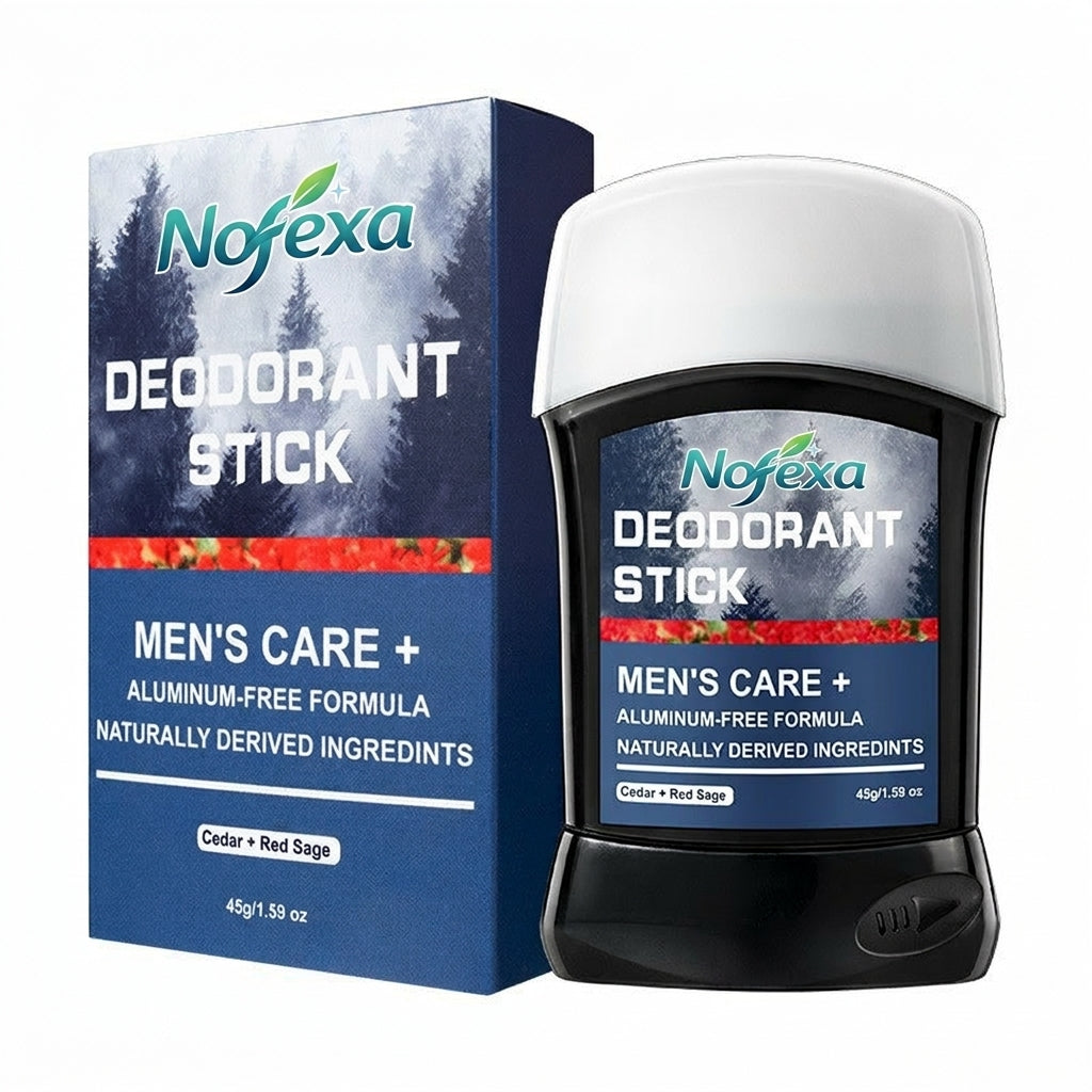Nofexa Natural Aluminum-Free Deodorant Stick for Men | 72H Protection