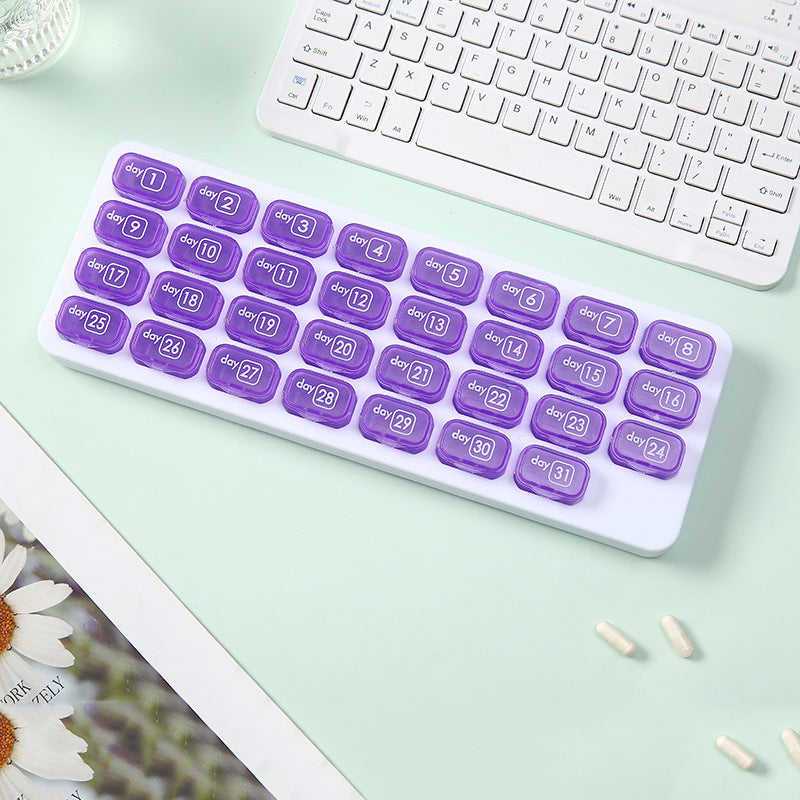 💥Hot Sale 50% OFF💊31 Days Pill Box-Monthly Pill Organizer-Arthritis-Friendly Easy-Open Lids