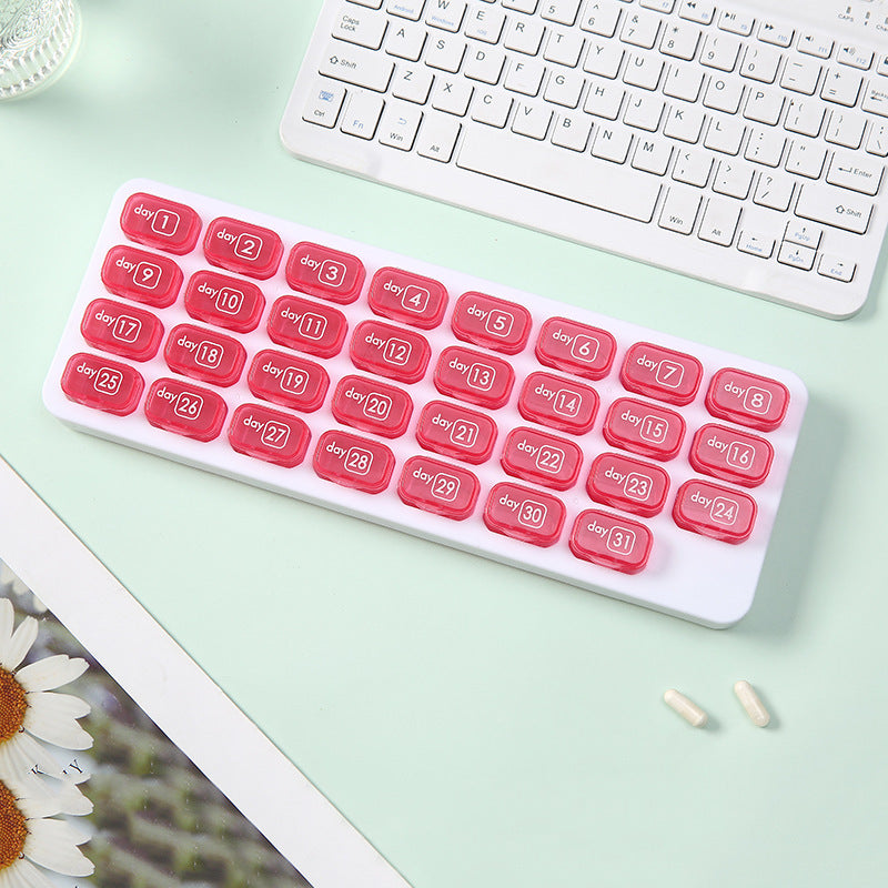 💥Hot Sale 50% OFF💊31 Days Pill Box-Monthly Pill Organizer-Arthritis-Friendly Easy-Open Lids