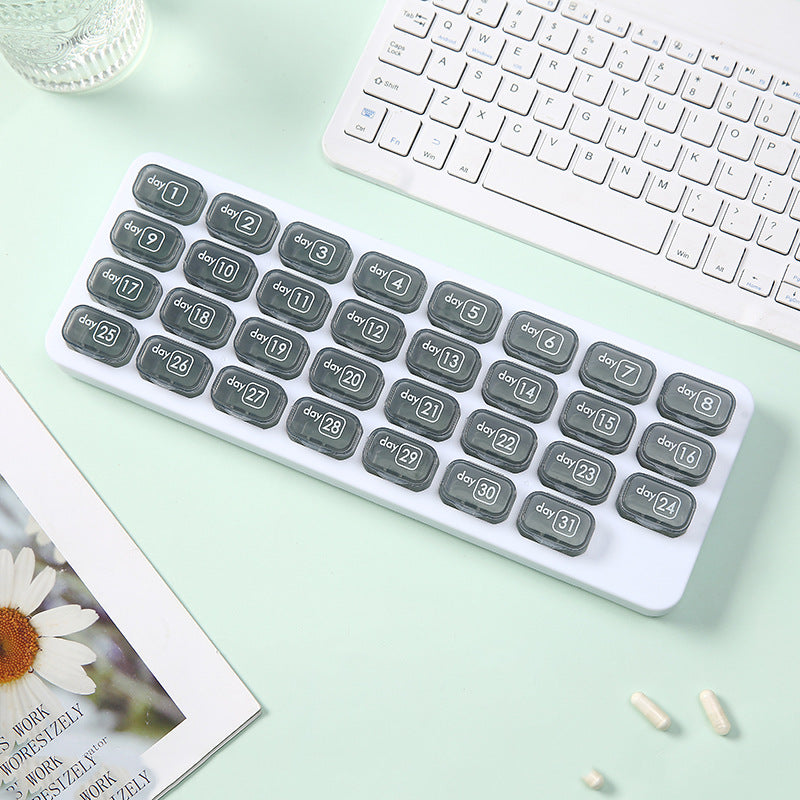 💥Hot Sale 50% OFF💊31 Days Pill Box-Monthly Pill Organizer-Arthritis-Friendly Easy-Open Lids