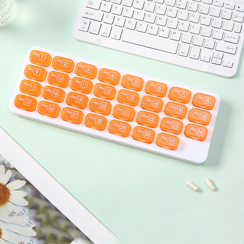 💥Hot Sale 50% OFF💊31 Days Pill Box-Monthly Pill Organizer-Arthritis-Friendly Easy-Open Lids
