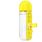 Water Bottle With 7 Pill Box Organizer