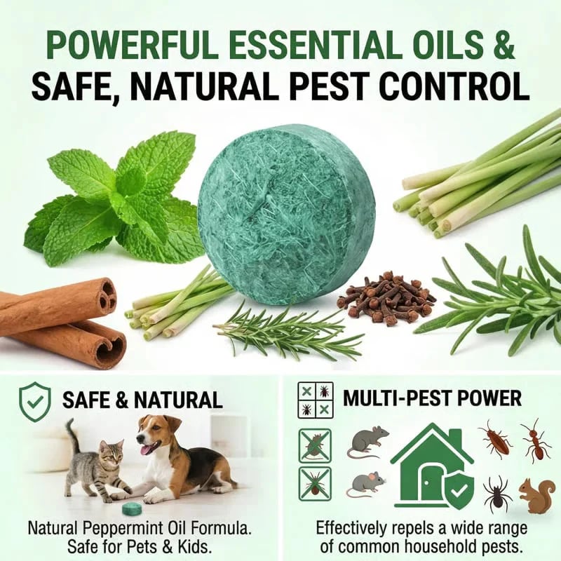 🌿 Natural Peppermint Rodent Repellent – 12 Pack | Safe, Chemical-Free Pest Control