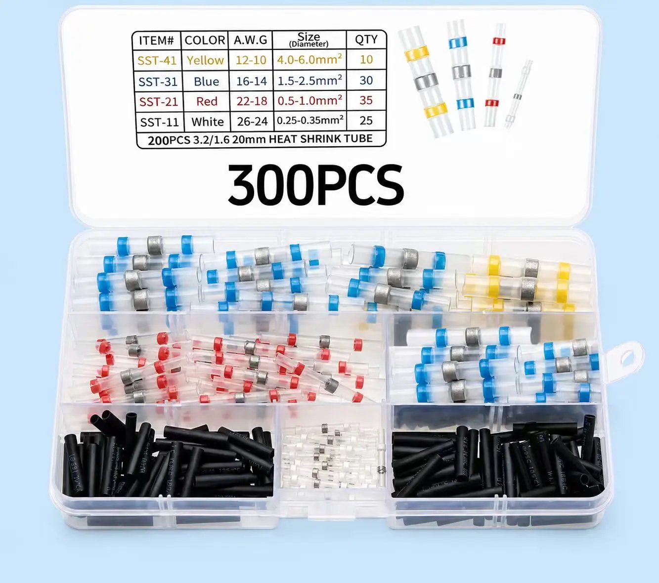 300PCS Solder Seal Wire Connectors