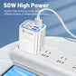 Portable Multi Port Charging Station 50W, 6-Port USB C & USB A