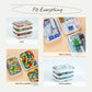 💥Hot Sale 50% OFF-4 PCS Clear Organizer Storage Box Clear Hard Zipper Case PVC Plastic CLear Storage Containers