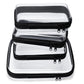 💥Hot Sale 50% OFF-4 PCS Clear Organizer Storage Box Clear Hard Zipper Case PVC Plastic CLear Storage Containers