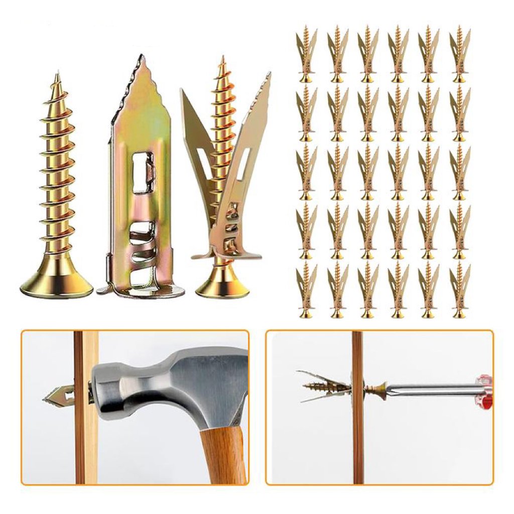 🔥Self-Drilling Drywall Anchors Kit - No Drill Needed