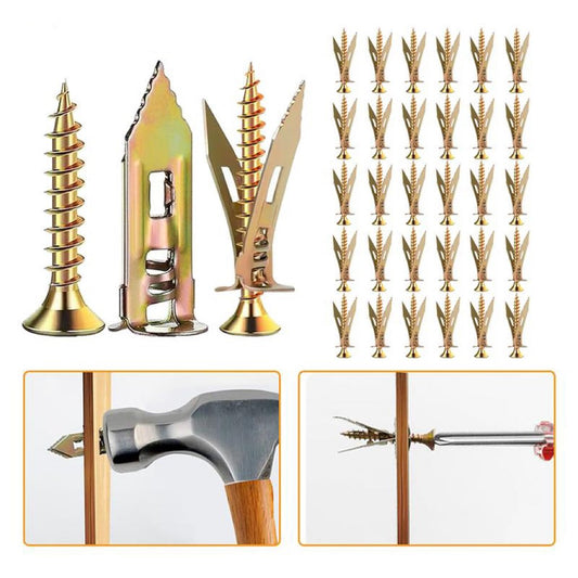🔥Self-Drilling Drywall Anchors Kit - No Drill Needed