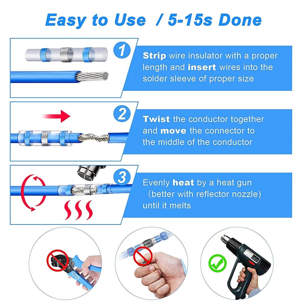 300PCS Solder Seal Wire Connectors