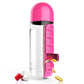 Water Bottle With 7 Pill Box Organizer