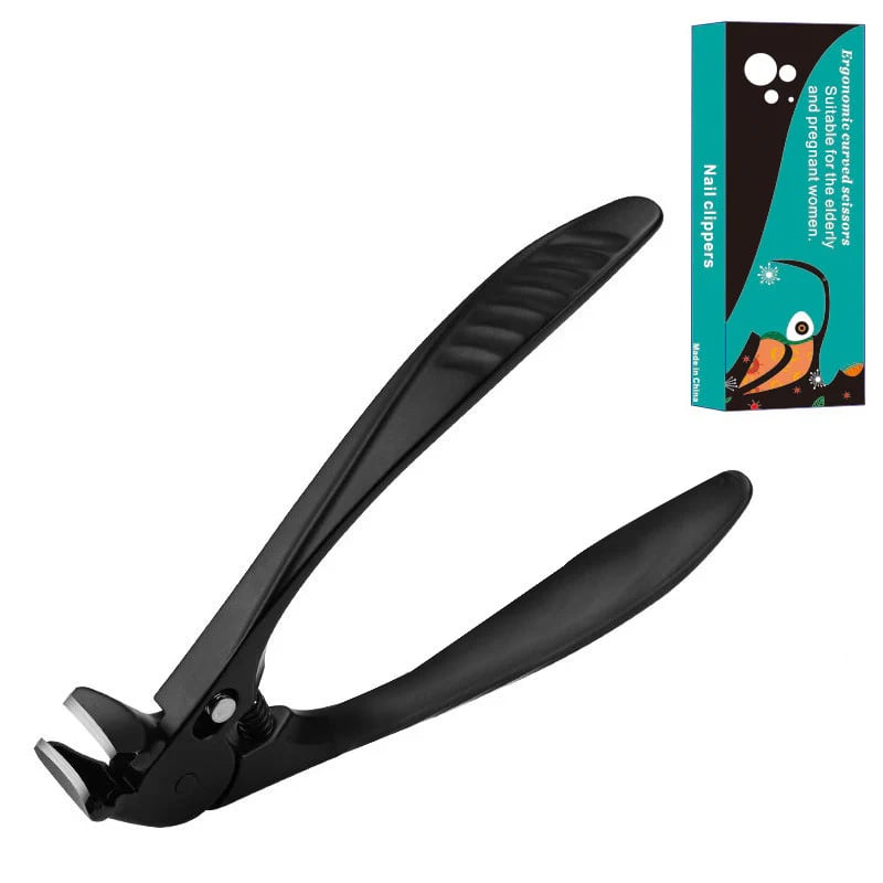 ⏳LAST DAY SALE 50% OFF !!📢Perfect Curved Design | Stainless Steel Nail Clipper | Effortless Grip for Seniors ✨