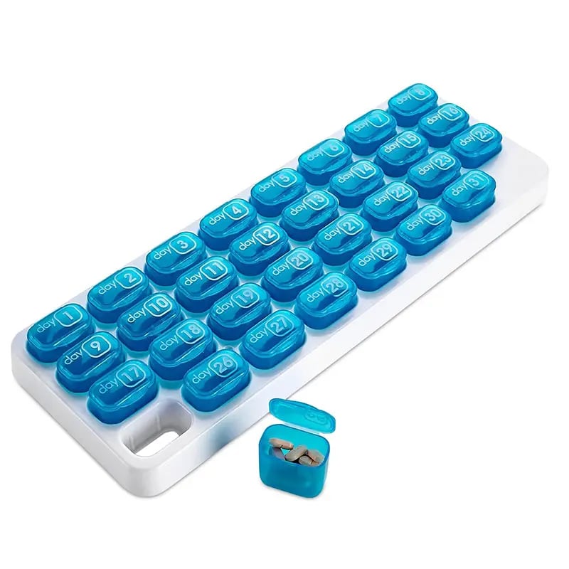 💥Hot Sale 50% OFF💊31 Days Pill Box-Monthly Pill Organizer-Arthritis-Friendly Easy-Open Lids