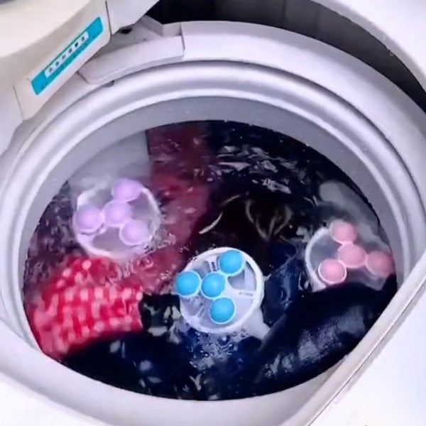 🧼 BUY 1 GET 1 FREE! 🚿 Floating Hair Filter Mesh - Catches Hair/Lint in Washers/Sinks/Tubs, Prevents Clogs & Easy to Clean 🐾📦