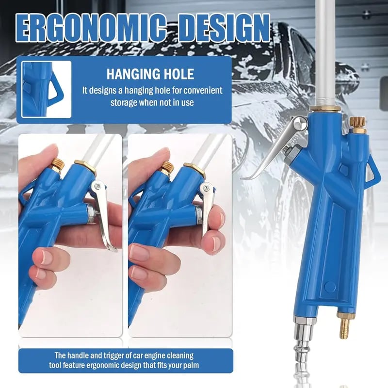 Pneumatic Air Blow Gun - Heavy-Duty Industrial Metal Mechanic Tool